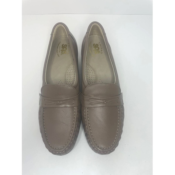 SAS Easier Leather Comfort Slip On Wedge Loafer Womens SZ 8.5 NARROW - Picture 2 of 13